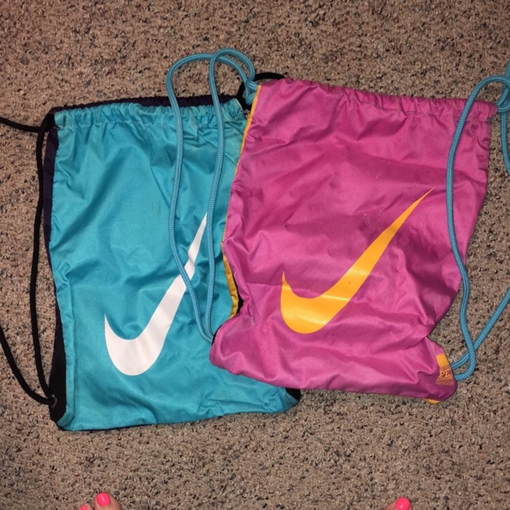 2 Nike drawstring bags